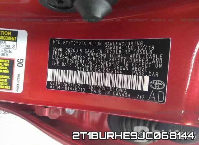 2T1BURHE9JC068144 фото 10