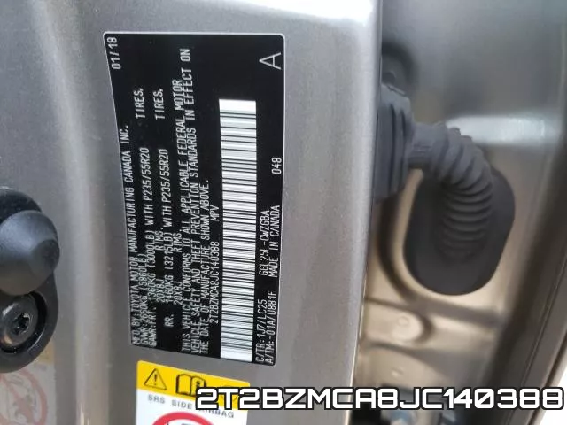 2T2BZMCA8JC140388 фото 2