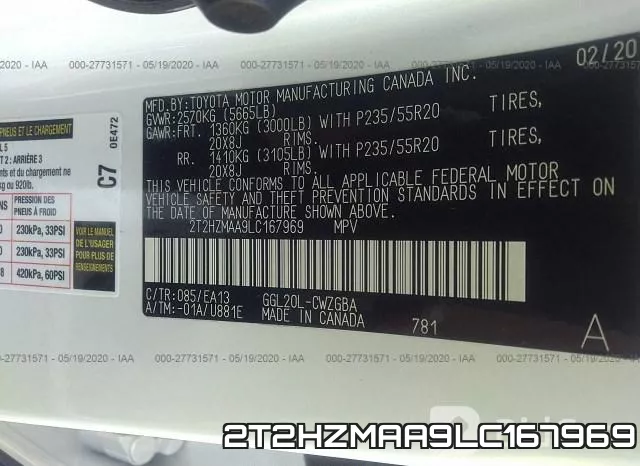 2T2HZMAA9LC167969 фото 10