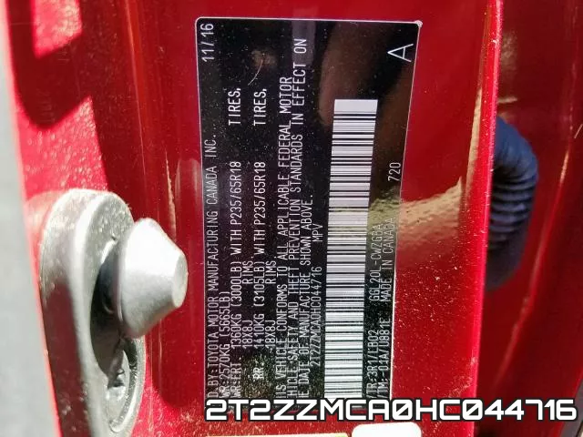 2T2ZZMCA0HC044716 фото 2
