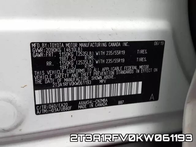 2T3A1RFV0KW061193 фото 2