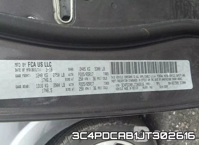 3C4PDCAB1JT302616 фото 10