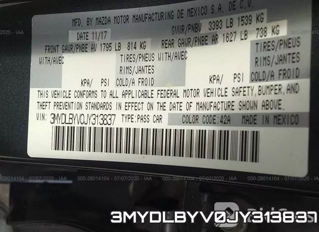 3MYDLBYV0JY313837 фото 10