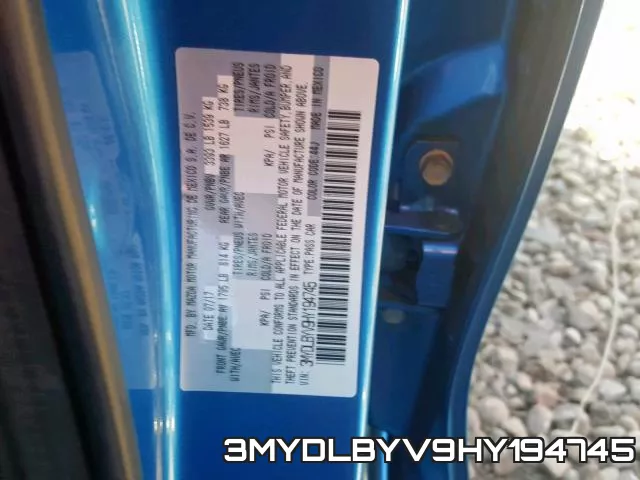 3MYDLBYV9HY194745 фото 2