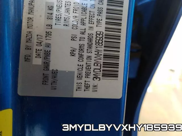 3MYDLBYVXHY185939 фото 2