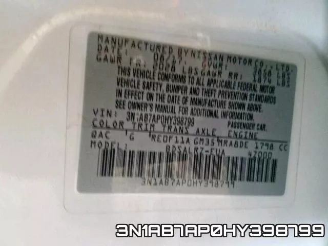 3N1AB7AP0HY398799 фото 2