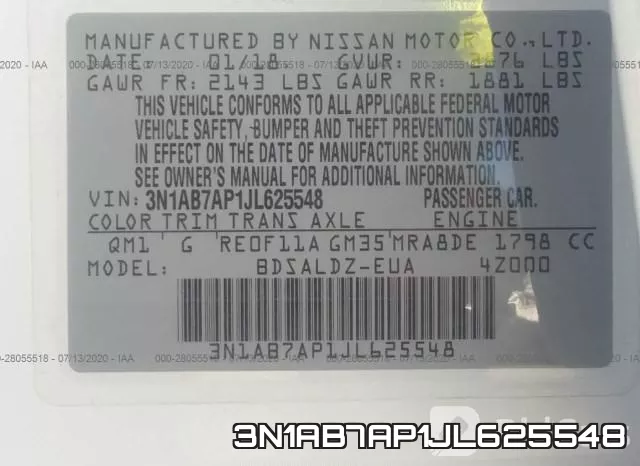 3N1AB7AP1JL625548 фото 10