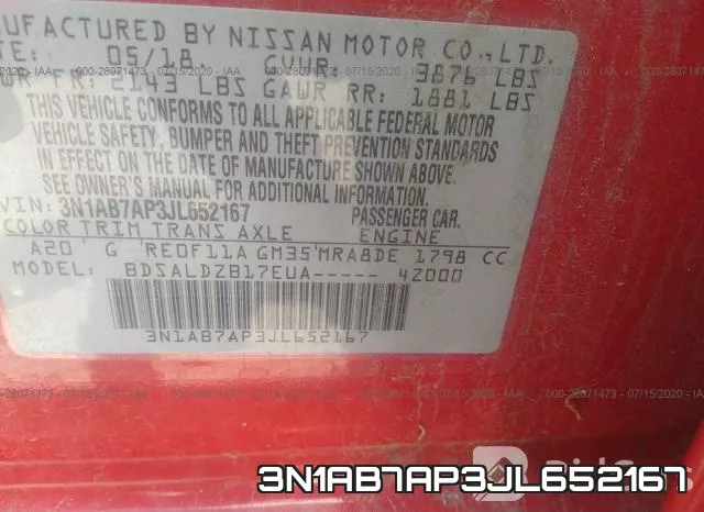 3N1AB7AP3JL652167 фото 10