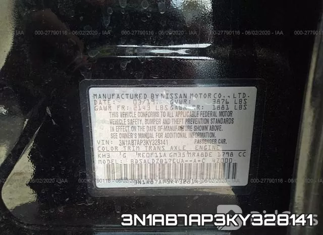 3N1AB7AP3KY328141 фото 10