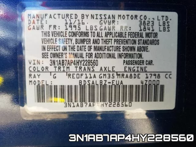 3N1AB7AP4HY228560 фото 2