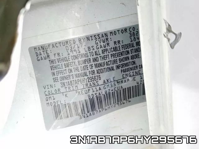 3N1AB7AP6HY295676 фото 2
