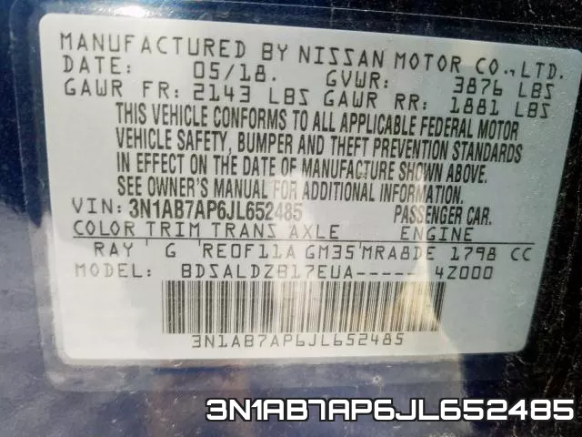 3N1AB7AP6JL652485 фото 2
