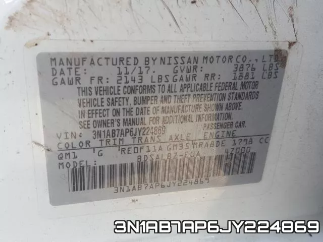 3N1AB7AP6JY224869 фото 2