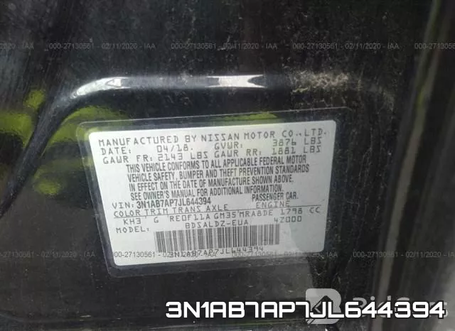 3N1AB7AP7JL644394 фото 10