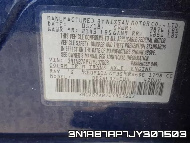 3N1AB7AP7JY307503 фото 2
