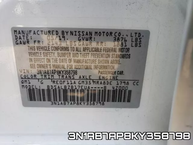 3N1AB7AP8KY358798 фото 2