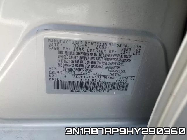 3N1AB7AP9HY290360 фото 2