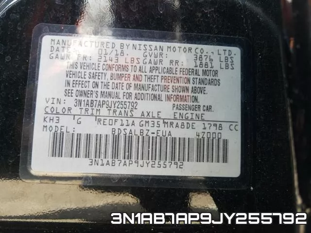 3N1AB7AP9JY255792 фото 2