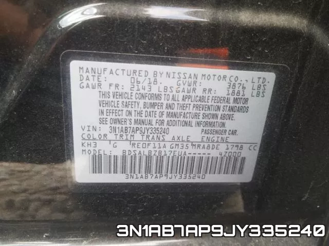 3N1AB7AP9JY335240 фото 2