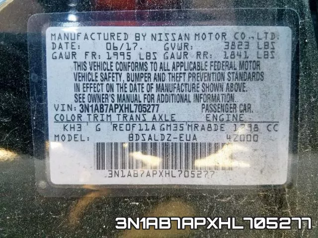 3N1AB7APXHL705277 фото 2