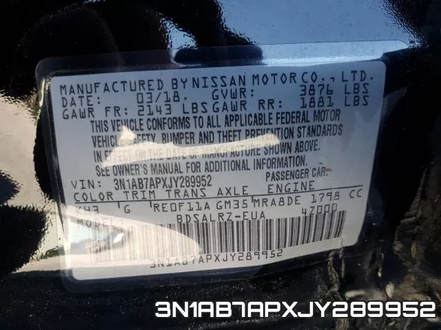 3N1AB7APXJY289952 фото 2