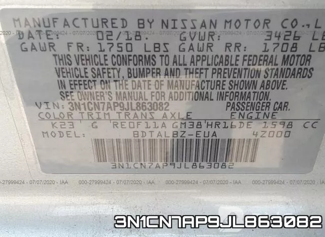 3N1CN7AP9JL863082 фото 9