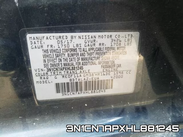 3N1CN7APXHL881245 фото 2
