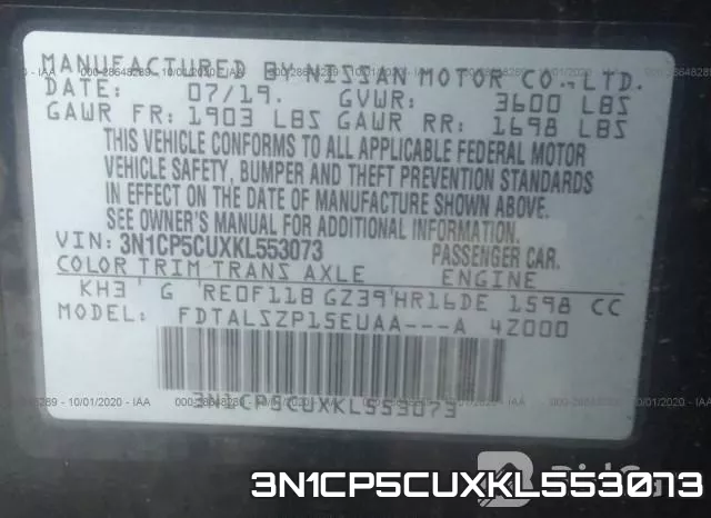 3N1CP5CUXKL553073 фото 10
