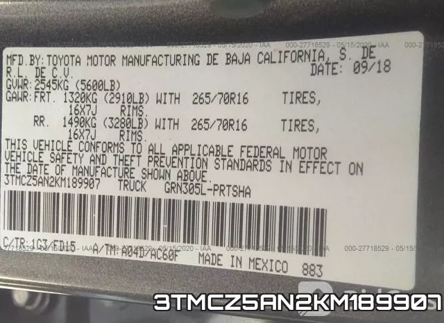 3TMCZ5AN2KM189907 фото 10
