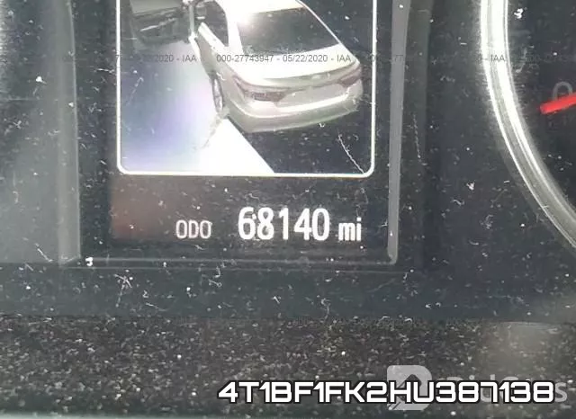 4T1BF1FK2HU387138 фото 8
