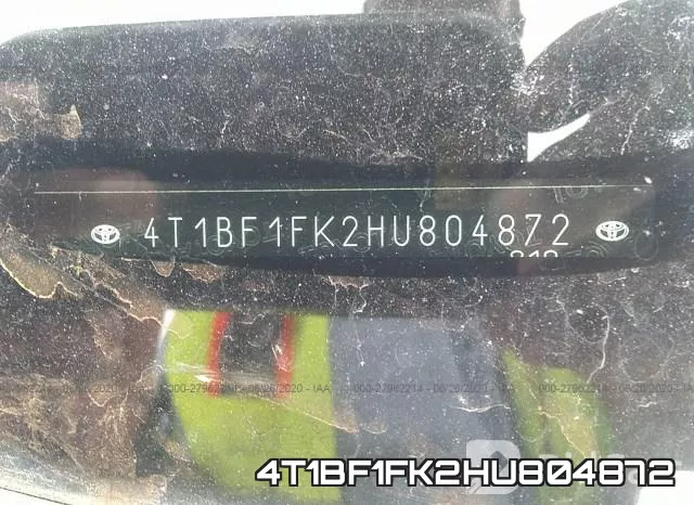 4T1BF1FK2HU804872 фото 10