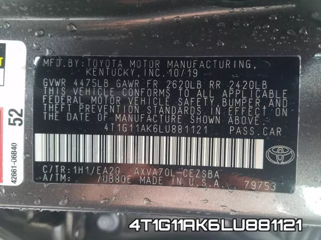 4T1G11AK6LU881121 фото 2
