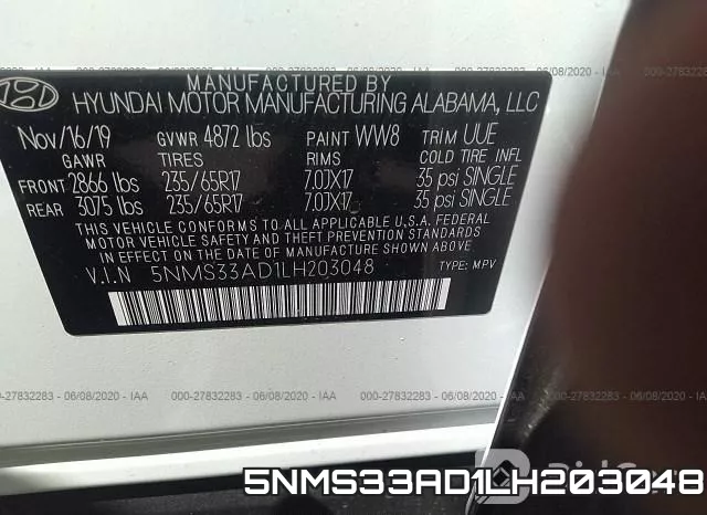 5NMS33AD1LH203048 фото 10