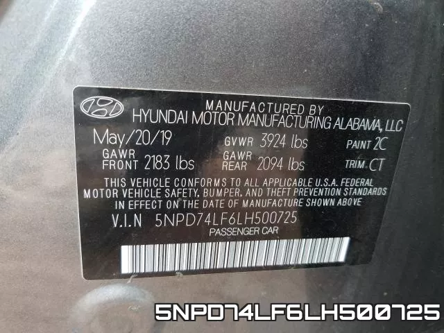 5NPD74LF6LH500725 фото 2