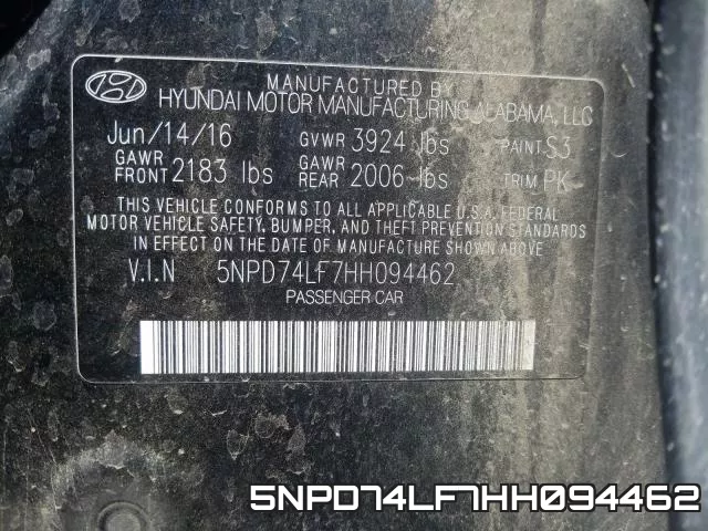 5NPD74LF7HH094462 фото 2