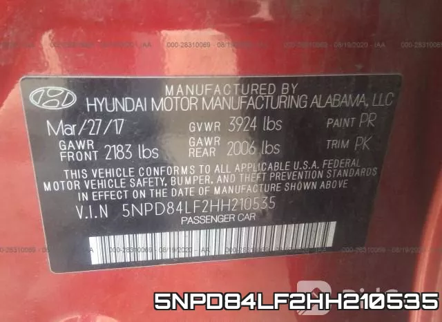 5NPD84LF2HH210535 фото 10
