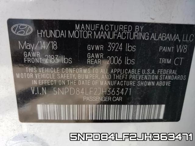 5NPD84LF2JH363471 фото 2