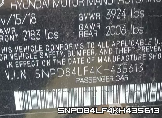 5NPD84LF4KH435613 фото 10