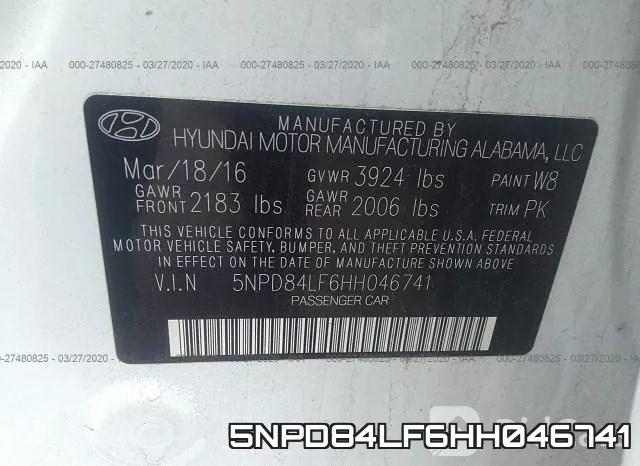 5NPD84LF6HH046741 фото 10