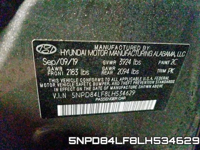 5NPD84LF8LH534629 фото 2