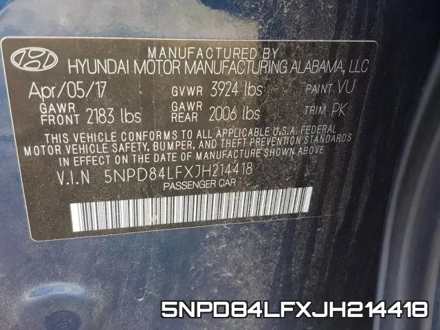 5NPD84LFXJH214418 фото 2