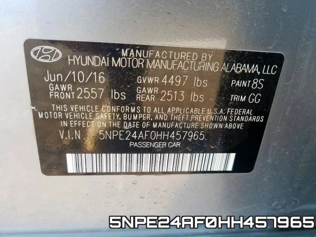 5NPE24AF0HH457965 фото 2