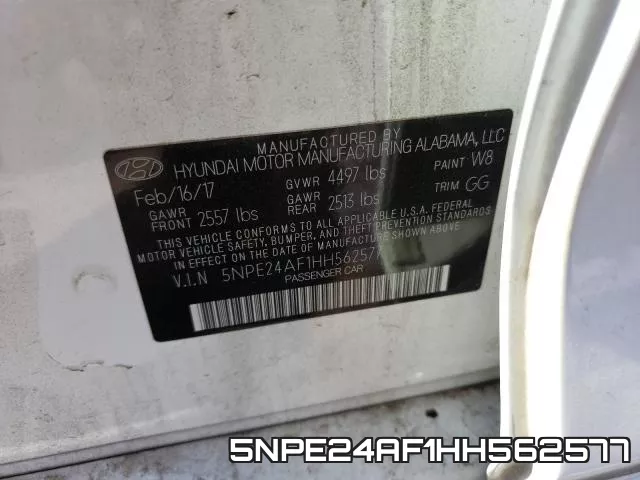 5NPE24AF1HH562577 фото 2
