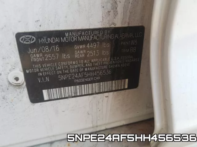 5NPE24AF5HH456536 фото 2