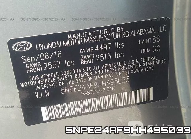 5NPE24AF9HH495033 фото 10