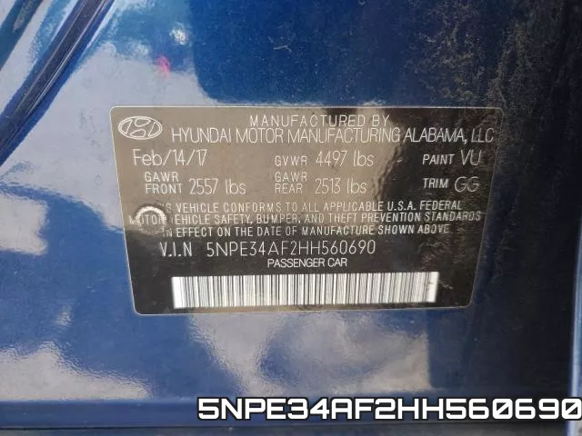 5NPE34AF2HH560690 фото 2