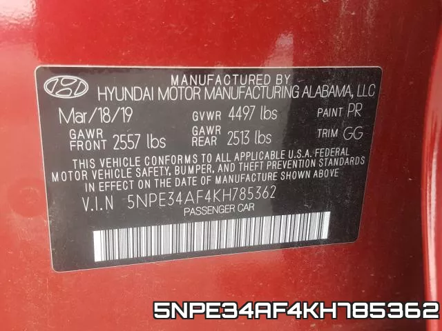5NPE34AF4KH785362 фото 2