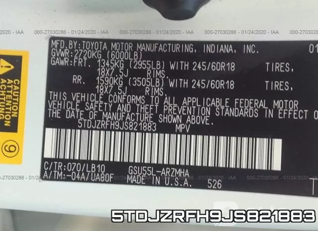 5TDJZRFH9JS821883 фото 10