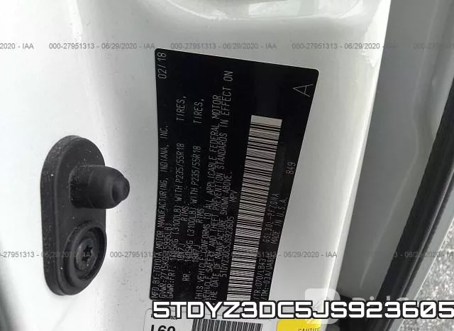 5TDYZ3DC5JS923605 фото 10