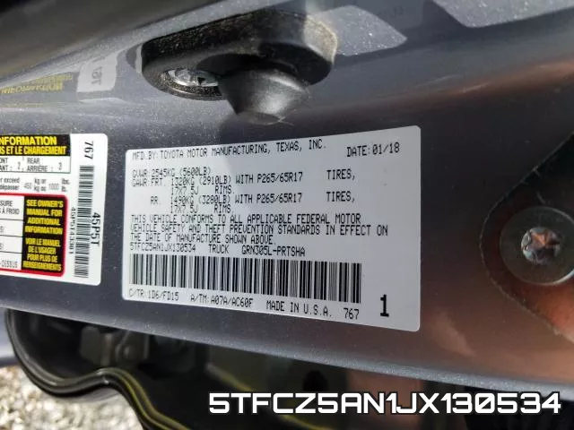5TFCZ5AN1JX130534 фото 2